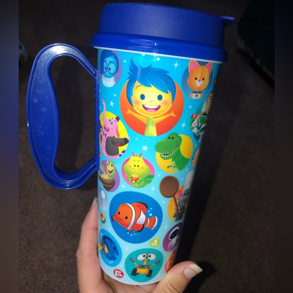 Walt Disney resort Blue Pixar Character Travel Tumbler with Handle
